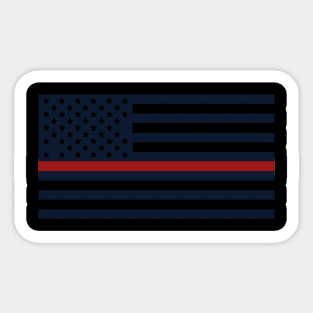 US Flag Firefighters line Sticker